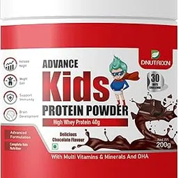 DNUTRIXN Advance Kids Protein Powder | Advanced Formulation| Growth, Height & Weight Gain Protein Blends (400)-picture-31