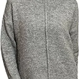 Women Girls Acrylic Winter Wear Solid Knitted Open Front Poncho Shrug,Grey-image-71