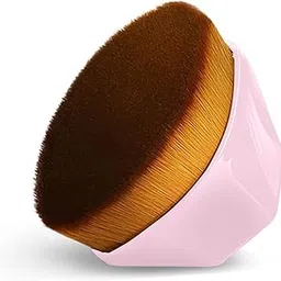 Kabuki Makeup Brush for Foundation Blush Liquid Powder Flat Top for Melting Liquid Creams, Flawless Powders, Cosmetics with Protective Case, Light Pink-picture-55