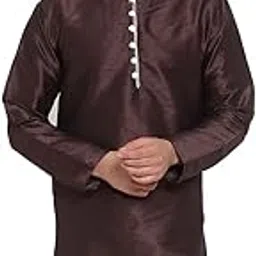 bencooper Mens Self Design Dupion Kurta Only-picture-26
