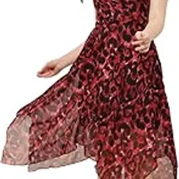 Golden Floral Print Ethenic Dress for Womens-picture-15