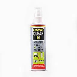 OSWE Clear D Screen Cleaner Spray 200 ml. Screen Safe Travel Size Kit- for Smart TV, Computer Monitor, Laptop, iPhone, Mobiles, Action Camera | Optical Grade Cleaner with 4 Reusable Wipe Tissues-picture-16