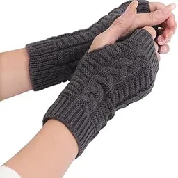 Women's Arm Warmer Knitted Fingerless Gloves Thumb Hole Gloves Mittens Arm Sleeve Cool Evening Gloves For Girls-image-85