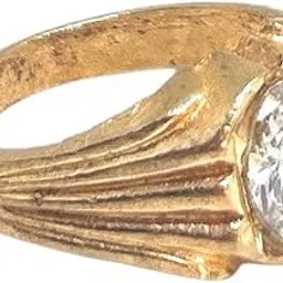 Premium Daily/Regular Wear Panchaloha/Impon/Five Metals Ring/Mothiram with Single White Stone for Boys/Men (P346)-picture-11
