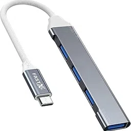 FASTX® Silver 4 in 1 USB c hub USB Extension Type c for Laptop Type C to 4 Port USB Type C 3.0 to USB 2.0 Hub OTG Adapter multiport Splitter Extender Expander for Mouse Printer pendrive Android-image-68