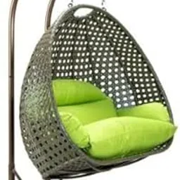 Deep Homes Double Seater Hanging Swing Chair | Comfortable Weather-Resistant Cushions | Ergonomic Cocoon Design for Relaxation and Lounging | Ideal for Outdoor and Indoor (Green)-image-74