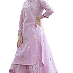 aimers craft Women's Cotton Embroidered Straight Kurti with Pant and Dupatta Set-picture-10