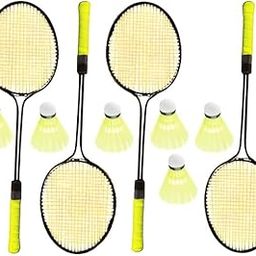 generic Badminton Racket Set, 4 Rackets (2 Pair) with 6 Nylon Shuttlecocks-picture-20