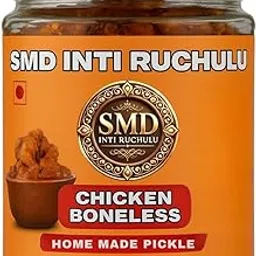 SMD Inti Ruchulu Homemade Boneless Chicken Pickle, Premium Spiced, No Preservatives (500 gm)-picture-62