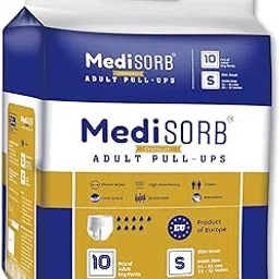MediSORB Adult Diaper Pants | Small (S) |Waist 51-81 cm (23-32 inches) |High Absorbency -15 Hrs |Rash-Free |Leakproof |Breathable |Odourless |Elastic Waist |Unisex - Men & Women | 10 Units, Pack of 1-picture-24