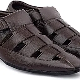 bxxy Men's Height Increasing Casual Roman Stylish White Sandals-picture-17