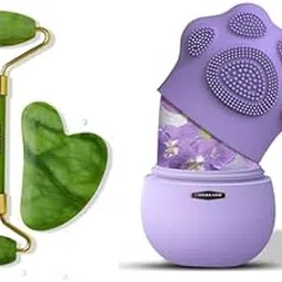 Finalize Ice Roller for Face, Neck & Eyes Massage | Enhances Skin Glow, Easy to Use and Carry, Reusable for Women (New Purple+ Stone)-picture-46