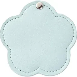 Havilah Floral Shape Pocket Mirror PU Leather Rotating Mini Cosmetic Mirror – Baby Blue-picture-10