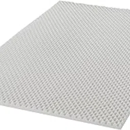 Zutan 2-inch Comfortable Convoluted Egg Shell Breathable Foam Bed Topper | Help Reduce Back Pain and Improve Sleeping Posture, Relaxing Orthopedic Mattress Toppers with Optimum Support, King, White-picture-44