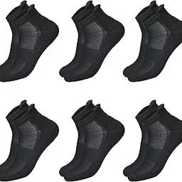 tex homz Unisex Casual Cushion Cotton Ankle Socks, Pack of 6, Free Size-picture-37