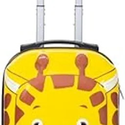 polo class Polycarbonate 4 Wheels 360 Degree Zoo Giraffe Hard-Sided Kids Trolley Bag -18 Inches, 29 cm, Blue, 18"-picture-12