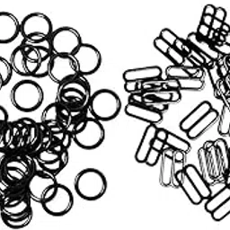 club bollywood LICHTS® 200pcs Metal Bra Lingerie Strap Sewing Clip O Rings Fig 8 Slider Black 10mm|Crafts | Sewing | Other Sewing-picture-31