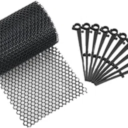 LR Decor E-Shop Leaf Guard Mesh Parts 6M Roof Leaf Guard Mesh Strainer for Park Outdoor Yard Black with Hook-picture-38