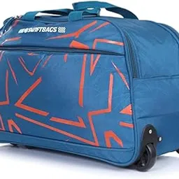 swiftbags Duffle Travel Bags for Luggage Bag for Travelling Bag Men for Light Weight Women Trolley Polyester Softsided Water Resistant with 2 Wheels (Duffle Travel Bag, Airport Green)-picture-36