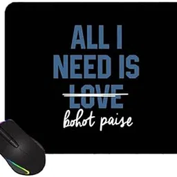 Cute Mouse Pad - Printed Mousepad with Anti-Slip Rubber Base, Smooth Mouse Control for Laptop, Gaming, Notepad, Desktops (9 inch x 7.5 inch) (All I Need is Bhoot Paisa)-picture-27
