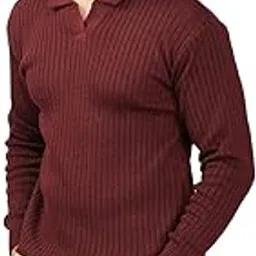 loque Full Sleeve Winter Wear Pullover Woolen Collar Polo Full Sleeve Sweater for Men-picture-23
