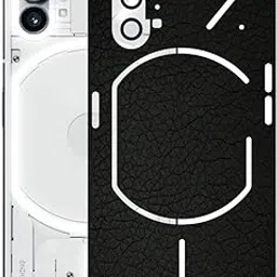 AtOdds - Compatible for Nothing Phone 1 Mobile Back Skin Film Wrap with Camera Protector (Coverage - Back+Camera+Sides) (Black Leather)-picture-23