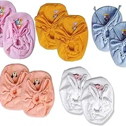 KIDSKA Booties/Shoes/Socks For Baby Girl And Baby Boy/Unisex-Baby Booties -Set Of 5 Pair,Assorted-picture-10