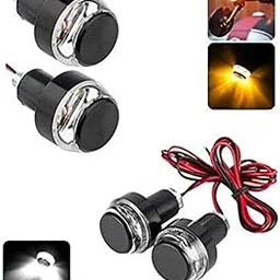 PA Bike Handlebar/Handle Weight Light Indicators For Bajaj Pulsar 150 Dts-I,(Black, Dual Led, Set of 2, Metal Built)-picture-17