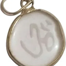 numeroastro Beautifully Designed Crystal Om Pendant In White Metal (2 Cms) (1 Pc)-picture-10