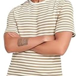 mack jonney Oversized | Loose Fit | Half Sleeves 100% Cotton Round Neck Striped T-Shirt for Men-MACK640651-picture-14