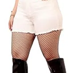 miss chase a+ Women's Regular High Rise Regular Stretchable Denim Shorts-picture-33