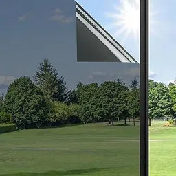 Window Sticker for Privacy, Glass Film One-Way Black Film Anti Uv Tint for Home, Reflective Mirror Sun Blocking Heat Control UV Protection| Privacy Glass Film (51 x 250 cm)-picture-51