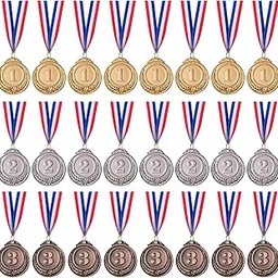 Favide 24 Pieces Gold Silver Bronze Award Medals-Winner Medals Gold Silver Bronze Prizes for Competitions, Party,Olympic Style, 2 Inches-picture-15
