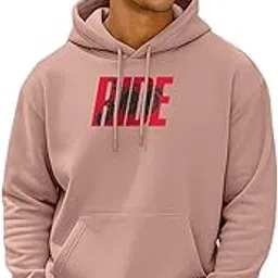 Polycotton Spun Oversized Fit Hooded Sweatshirt Full Sleeves Front Chest Graphic Printed Drop Shoulder Jumper Hoodie for Men (Colors: Blue, Black, Gray, Smoke Pine & Peach)-image-41