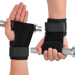 RACE FITNESS Weight Lifting Hook Straps - Leather Lifting Straps Reduce Cellulose | Weightlifting for Deadlift and Powerlifting, Neoprene Padded Gym Lifting Straps for Women Men (Leather) (BLACK)-picture-19