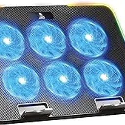 TAG Gamerz Twister 6 Fans RGB Gaming Laptop Cooling Pad with Phone Stand | 2 X USB Ports | 10 RGB Modes and Fan Speeds | Up to 17 Inch Laptop Support | 5 Height Adjustments | Anti-Skid Baffle-picture-16