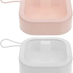 SEWACC 2 Pcs Small Organizer Box Hair Tie Organizer Holder Portable Storage Organizer for Hair Accessories, Keys, Jewelry Small Items Organizer for Home Office Travel-picture-26