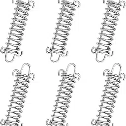 6 Pack Tension Spring for Camping Tent Rope, Heavy Duty Steel Porch Swing Springs Buckle Tarp Sunshade Awning Rope Tensioner, Dog Leash Shock Absorbing Spring for Training-picture-18