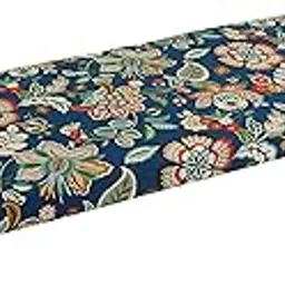 Blazing Needles Outdoor Bench Cushion, 60" x 19", Telfair Peacock-picture-42