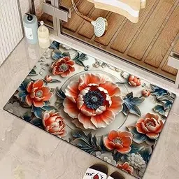 VHKD Water Absorbent Rectangular mats for Bathroom Kitchen Door mat Anti Slip Skid Bath mat 58x38cm-picture-24