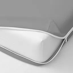 Dreamly Linen - (72 x 72) King Size Mattress Protector Waterproof All 6-Sided Light Grey Mattress Cover for King Bed Size Upto 8 Inch Drop Mattress Encasements-image-0