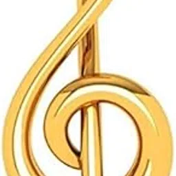 p.c. chandra jewellers 14KT(585) Music Gold Pendant - 0.34 Grams-picture-29