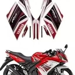 Sticker & Decal for Bike (Red) (Yamaha-red-R15-black-001)-picture-40