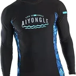 calandis CALANDIS™ Mens Swim Shirt Wetsuit Wetsuit Top Quick Drying Long Sleeve Soft L | Swimwear | Mens Clothing-picture-24