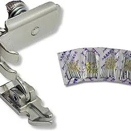 ZENITH T3 Low Shank Presser Foot for Usha Janome, Singer 8280, 1408, 1304, Brother Sewing Machines (T3 Foot + 40 Needles Combo (11,14,16,18) Kit)-picture-11