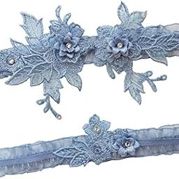 club bollywood BNF®2X Bridal Garter Wedding Garter Leg Garters for Party Birthday Anniversary|Clothing, Shoes & Accessories | Wedding & Formal Occasion |1 Set Lace Garters(Main Garter + Vice Garter)-picture-0