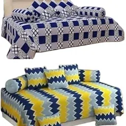 Royal Home Polycotton Combo Diwan Set (Combo Include 2 singlebedsheet 10 Cushion Cover, 4 Bolster Cover)| Durable, Multipurpose, Easy-to-Use Household Products for Everyday Convenience-image-18