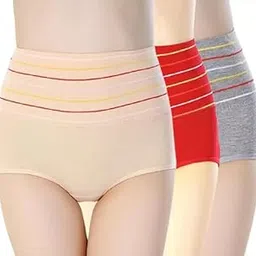 kietties Women's Cotton Blend Bikini (Panty (P3)-Gold-Red-Grey_XL)-picture-11