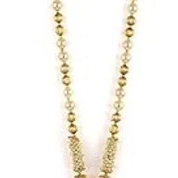 rubans 18K Gold-Plated Handcrafted Temple Jewelry Set with Pearl Beads for Women & Girls-picture-12