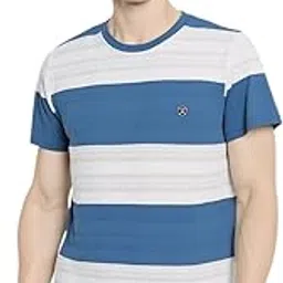 boldspirit Men’s Jacquard Knit Striped Round Neck T-Shirt-picture-30